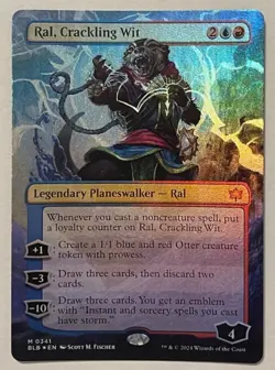 Ral, Crackling Wit Borderless Foil - Mythic - Bloomburrow MTG - Image 3