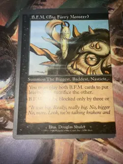 MTG Unglued B.F.M. Big Furry Monster Both Halves NM/LP Full Set Rare Funny Card - Image 2