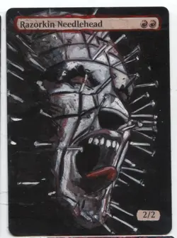 Razorkin Needlehead ALTERED ART MTG Rare MAGIC Hand Painted Commander - Image 1