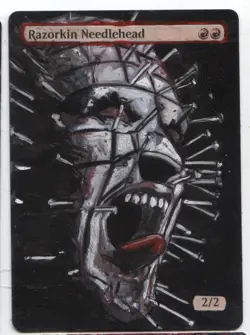 Razorkin Needlehead ALTERED ART MTG Rare MAGIC Hand Painted Commander - Image 2