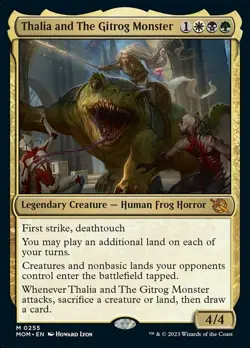[1x] Thalia and The Gitrog Monster Near Mint, English March of the Machine MTG M - Image 1