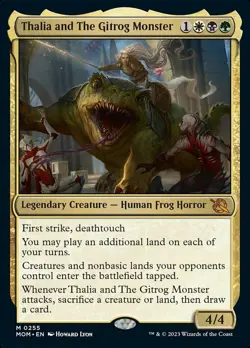 [1x] Thalia and The Gitrog Monster Near Mint, English March of the Machine MTG M - Image 2