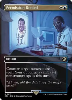 Permission Denied (Borderless) -Foil Light Play MTG - Image 2