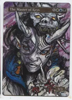 The Master of Keys ALTERED ART MTG Rare MAGIC Hand Painted Commander - Image 1
