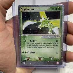 PokÃ©mon Scyther Ex 102/109 Holo Ultra Rare Ruby & Sapphire Pokemon Vintage NM - Image 2