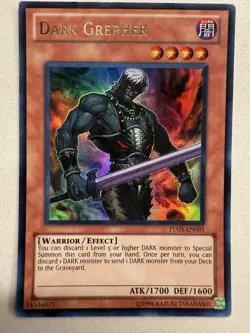 YuGiOh Dark Grepher TU03-EN001 Turbo Pack Unlimited Ultra Rare LP - Image 1