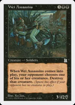 MTG Wei Assassins NM Portal Three Kingdoms PTK English Magic card - Image 1