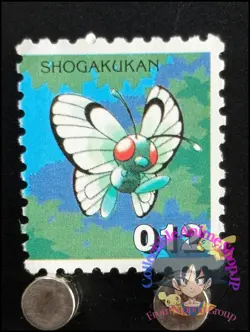 Butterfree Pokemon Stamp Card Japanese Shogakukan Nintendo Game Anime TCG F - Image 1