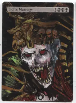 lich Mastery ALTERED ART MTG Rare MAGIC Hand Painted Commander - Image 2