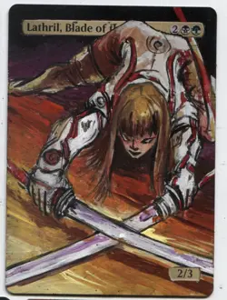 Lathril, Blade of Elves ALTERED ART MTG Rare MAGIC Hand Painted Commander - Image 1