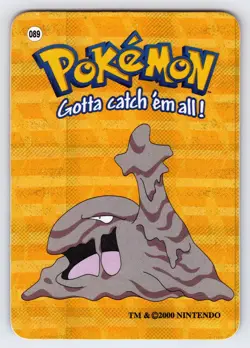 Muk #089 2000 Pokemon Vending Techno Holo Sticker Card Authentic Nintendo Nm/Vlp - Image 1
