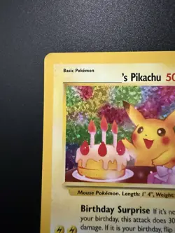 ____'s Pikachu 24/53 Birthday Celebrations 25th Anniversary Pokemon TCG Holo NM - Image 2