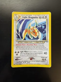 Light Dragonite 14/105 Holo Rare Neo Destiny Pokemon Card HP - Image 1