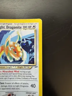 Light Dragonite 14/105 Holo Rare Neo Destiny Pokemon Card HP - Image 3