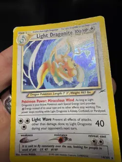 Light Dragonite 14/105 Holo Rare Neo Destiny Pokemon Card HP - Image 7