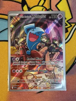 Team Rocket's Wobbuffet SVP 203 Destined Rivals Promo Pokemon Card Mint - Image 1