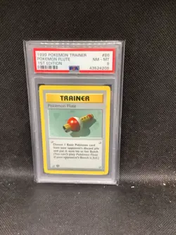 PokÃ©mon Flute 86/102 Base Set, Regular Uncommon Card PSA 8 - Image 1