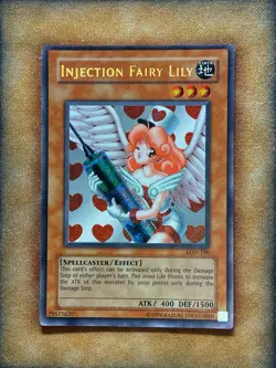Yugioh Injection Fairy Lily LOD-100 Secret Rare Original Print HP - Image 1