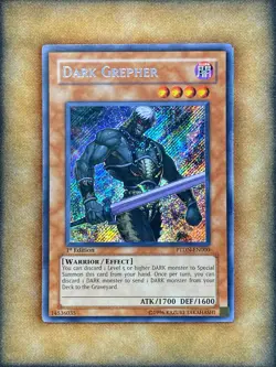 Yugioh Dark Grepher PTDN-EN000 Secret Rare 1st Ed NM - Image 1