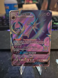 Lunala GX (Full Art) 141/149 SM Base Set Holo NM English Pokemon Card - Image 1