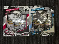 POKEMON TCG 2x Binder Collection Black Bolt and White Flare In Hand - Image 1