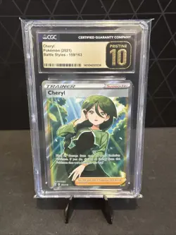 Pokemon CGC 10 Pristine Battle Styles Ultra Rare Cheryl 159/163 - Image 1