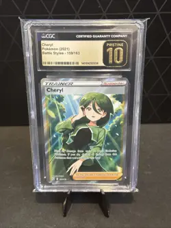 Pokemon CGC 10 Pristine Battle Styles Ultra Rare Cheryl 159/163 - Image 2