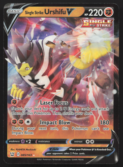Single Strike Urshifu V 085/163 Battle Styles Holo Rare Near Mint Pokemon Card - Image 3