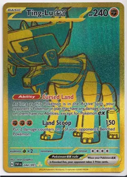 Ting-Lu ex 244/091 Paldean Fates Gold Hyper Rare Near Mint Pokemon Card - Image 3