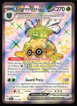 Forretress ex 212/091 Paldean Fates Full Art Ultra Rare Near Mint Pokemon Card - Image 1
