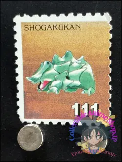 Rhyhorn Pokemon Stamp Card Japanese Shogakukan Nintendo Game Anime TCG F - Image 1