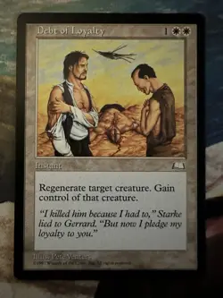 Debt of Loyalty MTG card Near Mint Weatherlight Magic The Gathering - Image 1
