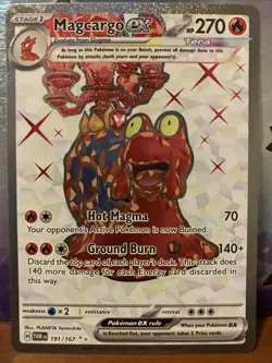POKÉMON MAGCARGO ex 191/167 FULL ART  TWILIGHT MASQUERADE ULTRA RARE NEAR MINT - Image 1