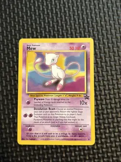 Pokemon Card - Mew #8 WoTC Black Star Promo - Crease - Image 5