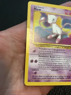 Pokemon Card - Mew #8 WoTC Black Star Promo - Crease - Image 8
