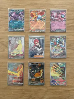 Pokémon Destined Rivals 9 Card  Lot!  Mewtwo, Persian, Moltres, Raticate, etc - Image 11