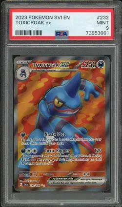 PSA 9 MINT Toxicroak EX 232/198 Scarlet & Violet Pokemon Card - Image 1