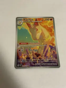 2025 POKEMON SV DESTINED RIVALS #189/182 RAPIDASH ILLUSTRATION RARE HOLO NM/M - Image 1