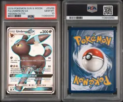 2019 POKEMON SUN & MOON HIDDEN FATES #SV69 FULL ART/UMBREON GX PSA 10 - Image 3