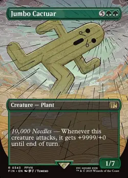 1x - Jumbo Cactuar - (borderless) - Final Fantasy FIN - NM MTG - Image 1