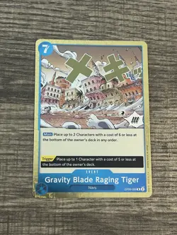 Gravity Blade Raging Tiger OP06-058 Wings of the Captain Foil X1 Card - Image 1