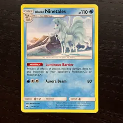 Alolan Ninetales 28/147 Pokemon Burning Shadows Sun & Moon Regular Rare Card NM - Image 3