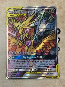 2016-19 Pokemon SM Black Star Promos Moltres & Zapdos Articuno Tag Team #SM210 - Image 1