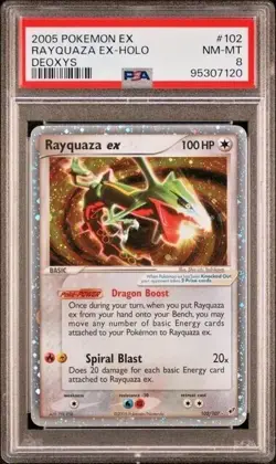Pokemon PSA 8 Rayquaza Ex #102 Holo Ex Deoxys 2005 English - Image 2