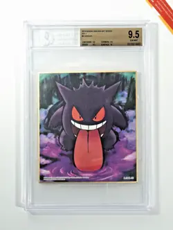 Pokemon BGS 9.5 Gengar #6 Set 1 Bandai Shikishi Art 2019 Japanese - Image 1