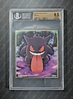 Pokemon BGS 9.5 Gengar #6 Set 1 Bandai Shikishi Art 2019 Japanese - Image 2