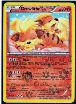 2013 GROWLITHE RC4/RC25 Legendary Treasures Pokemon Radiant Collection HOLO (G40 - Image 1