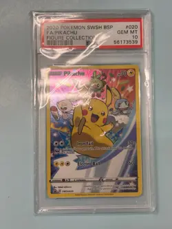 Pikachu SWSH020 Pokemon Sword & Shield Promo Card PSA 10 - Image 1