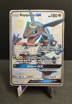 Rayquaza GX 177a/168 Celestial Storm Full Art Shiny Holo Pokemon Card LP/NM- - Image 1