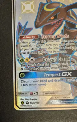 Rayquaza GX 177a/168 Celestial Storm Full Art Shiny Holo Pokemon Card LP/NM- - Image 10